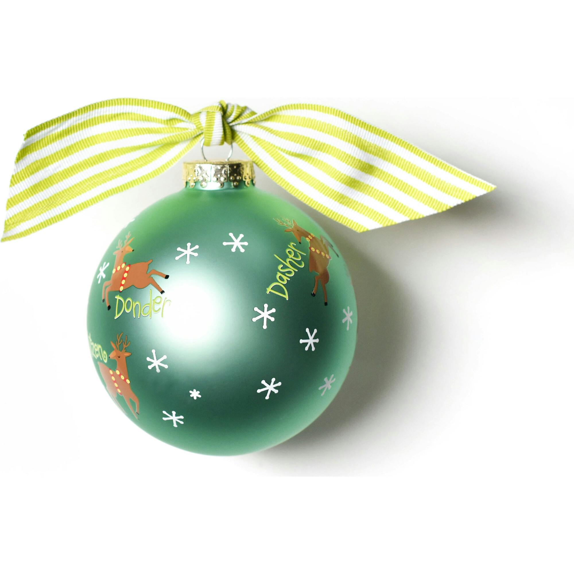 Christmas Calling Glass Ornament