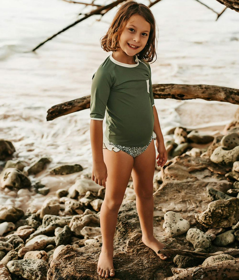 Jamie Rashguard Sage Green and Ivory