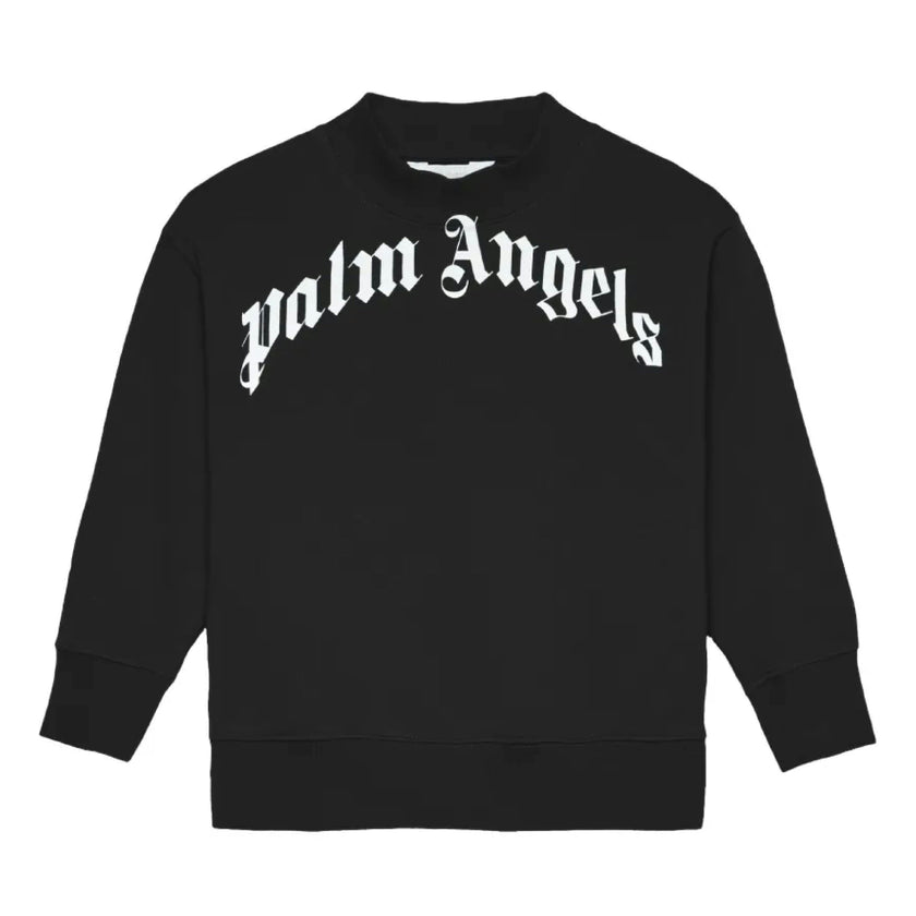 Black Curved Logo Regular Sweatshirt