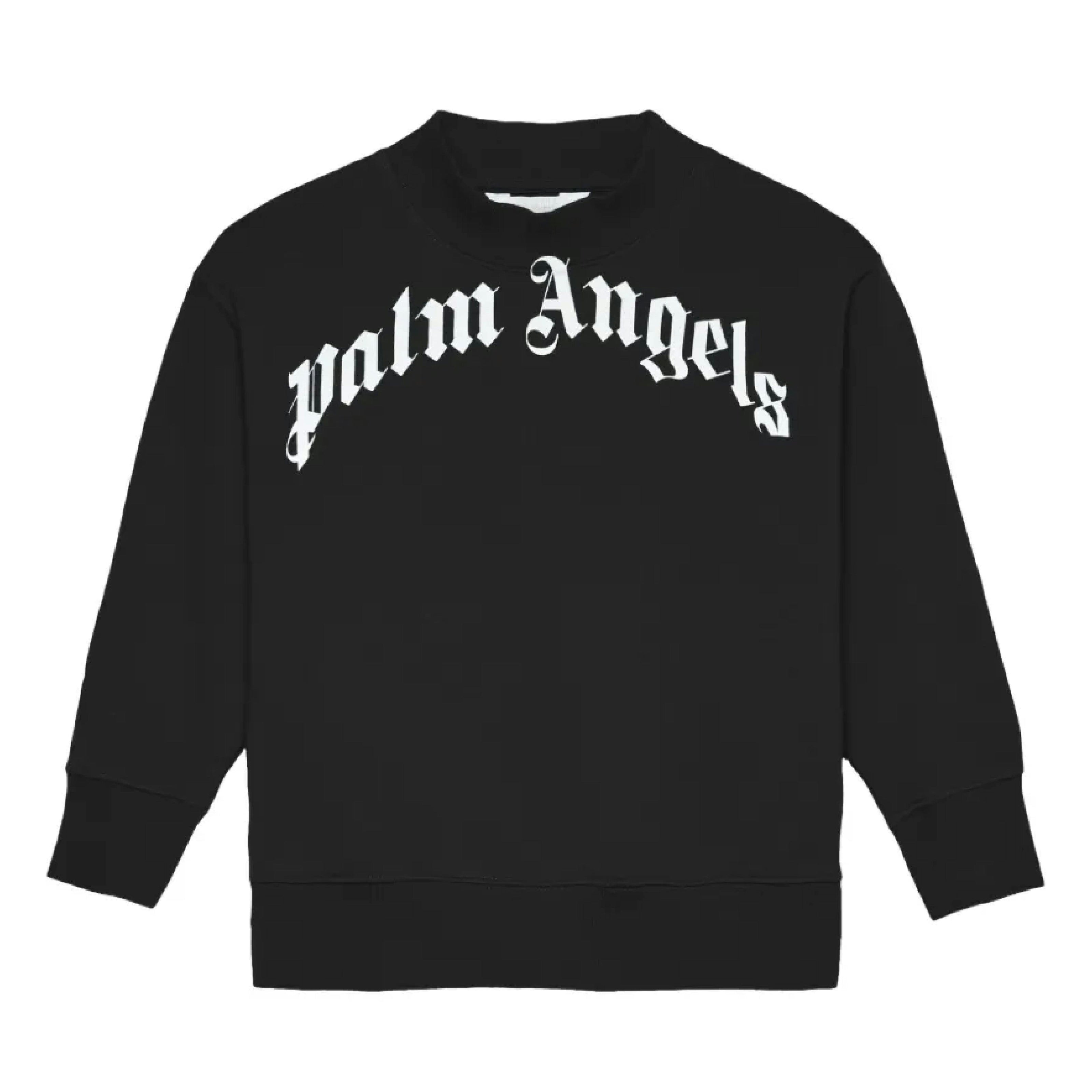 Black Curved Logo Regular Sweatshirt