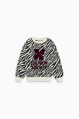 TNS Logo Sweatshirt Zebra Print