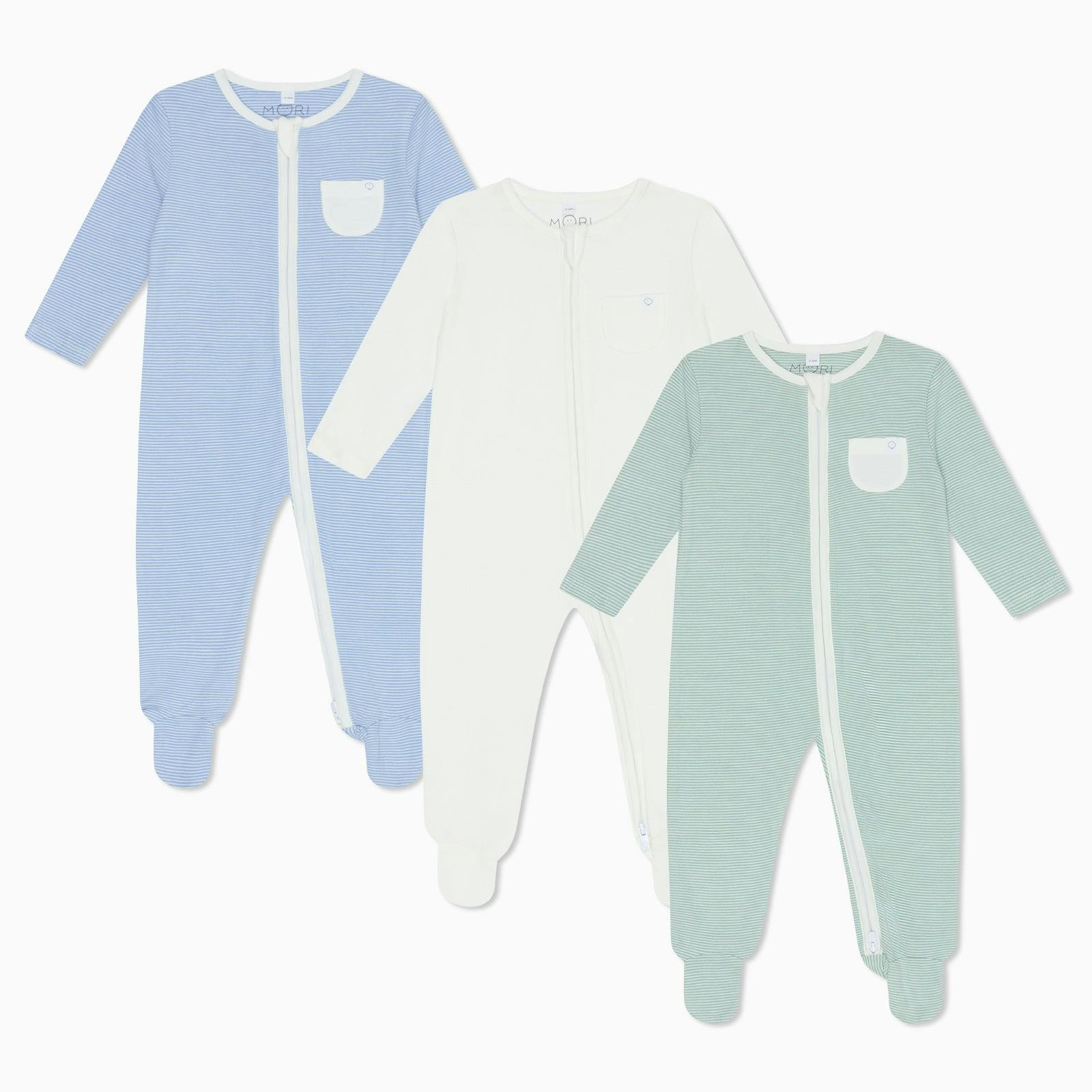 Clever Zip Baby Pajamas 3 Pack