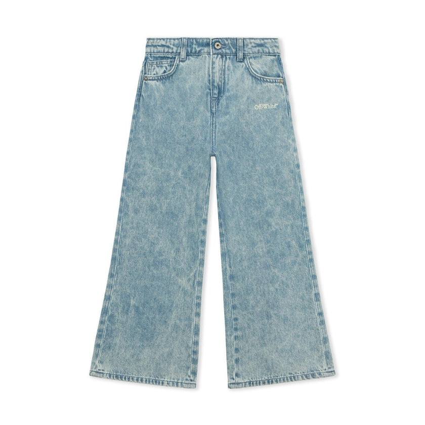 Light Blue Diagonal Sketch Denim Pants
