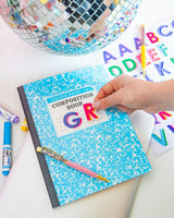 Packed Party Stick to It Vinyl Letter Sticker Pack 82ct - Waterproof Self-Adhesive 1.5-Inch Alphabet Stickers for Notebooks Bags Water Bottles and Monograms