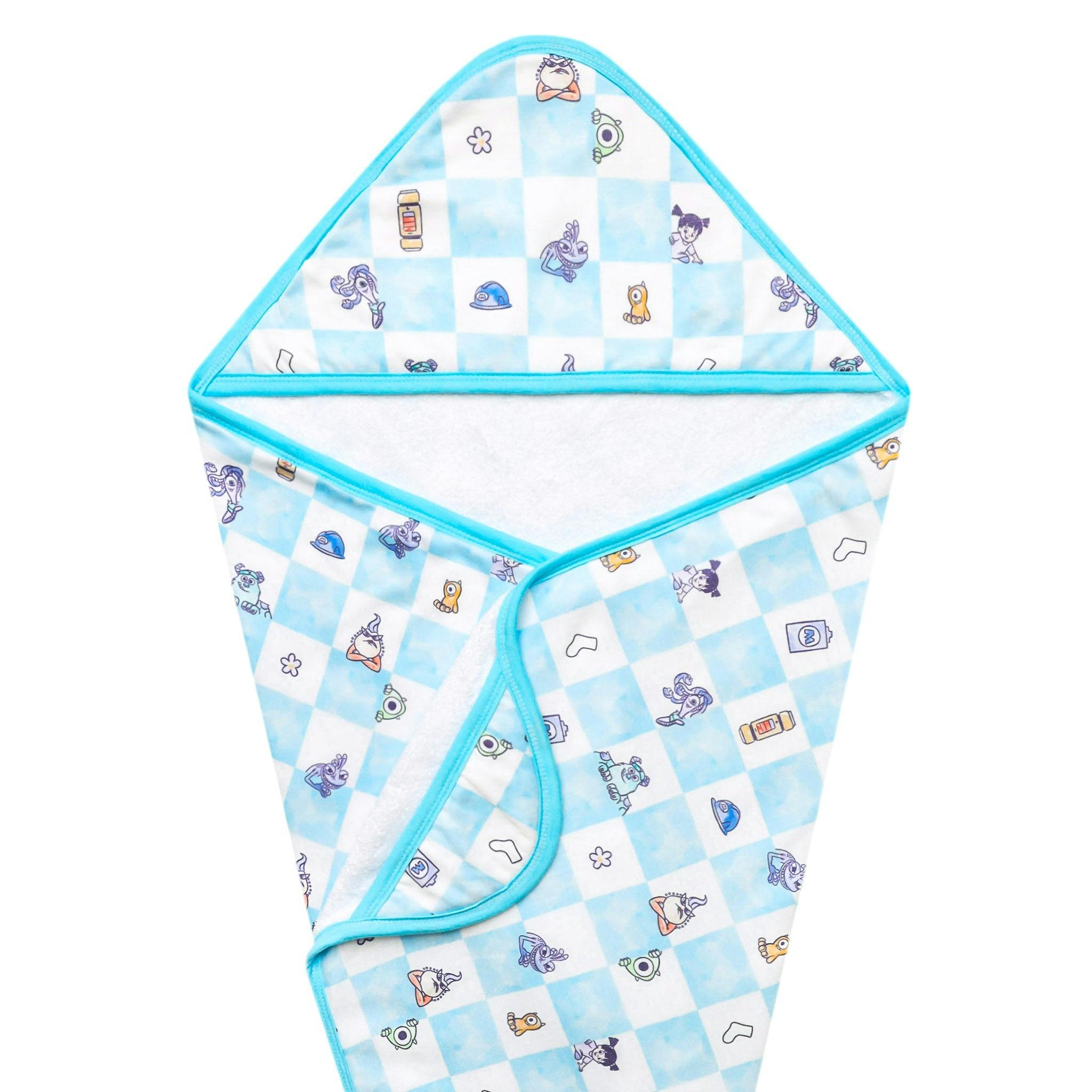 Premium Baby Knit Hooded Towel - Monsters, Inc. Medley