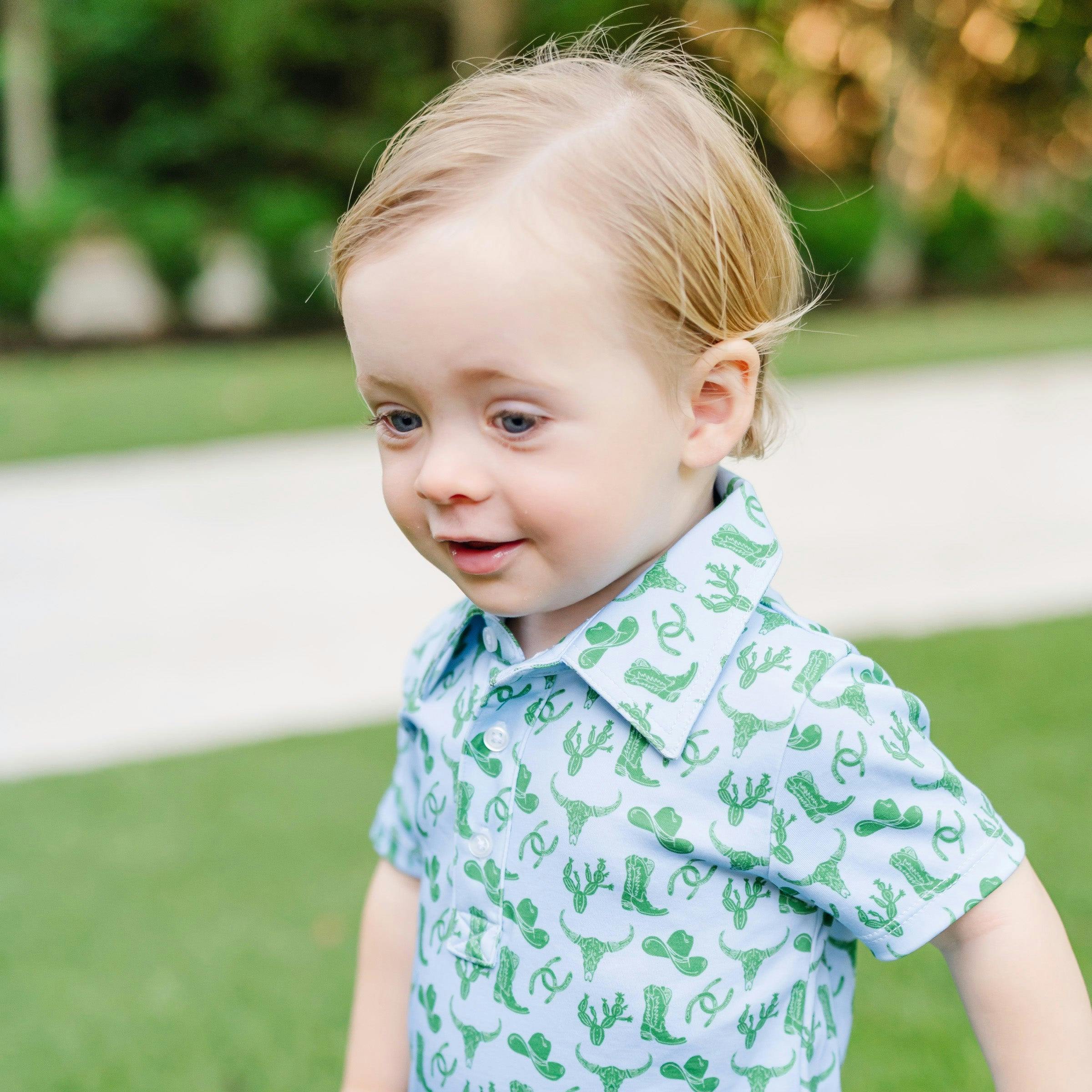 Tripp Boys' Polo Shortall - Wild West Blue