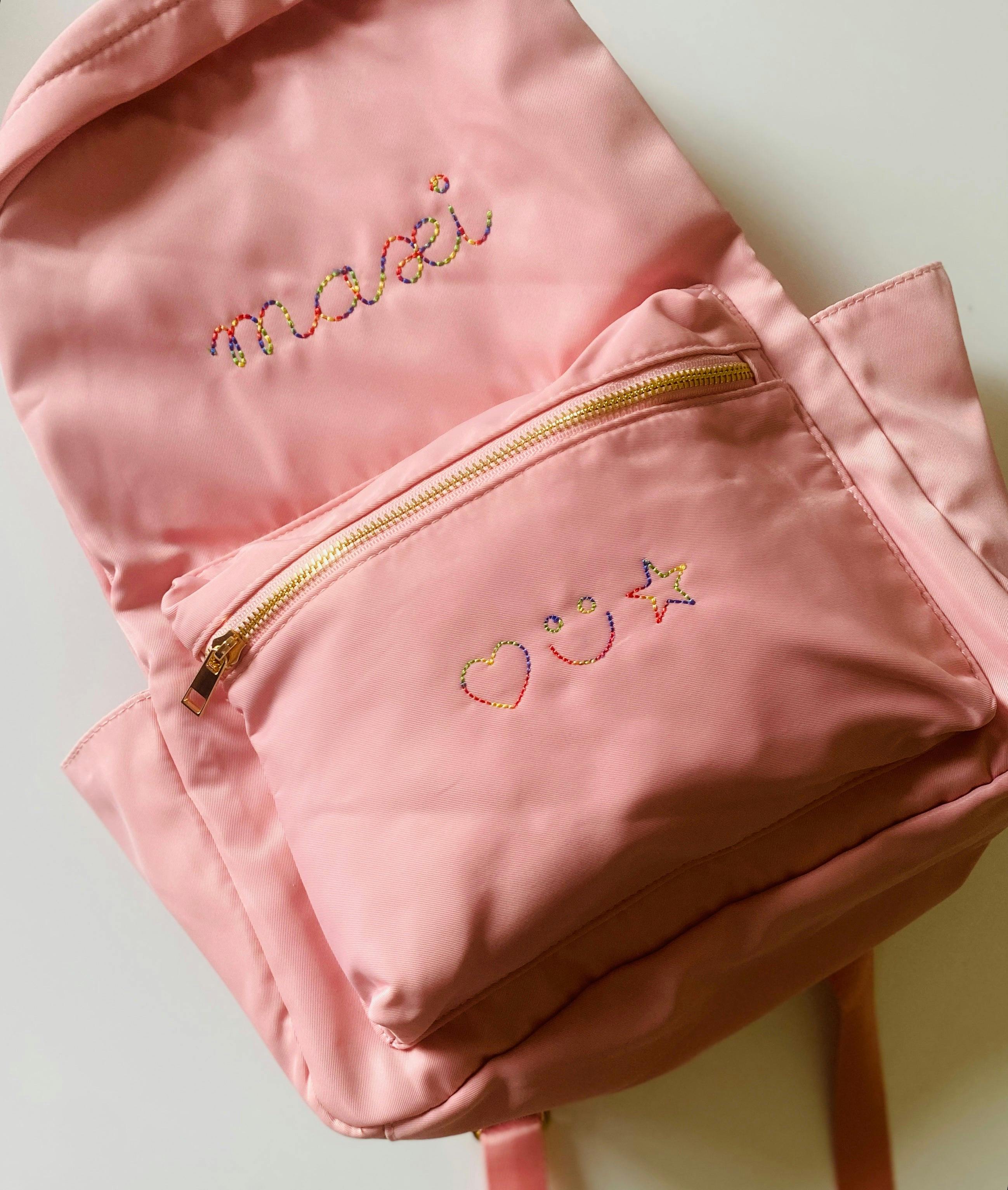 Classic Nylon Backpack – Custom Embroidered Script