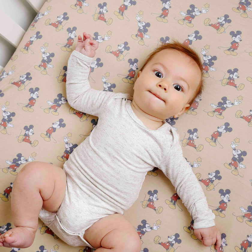 Premium Knit Fitted Crib Sheet - Mickey Mouse