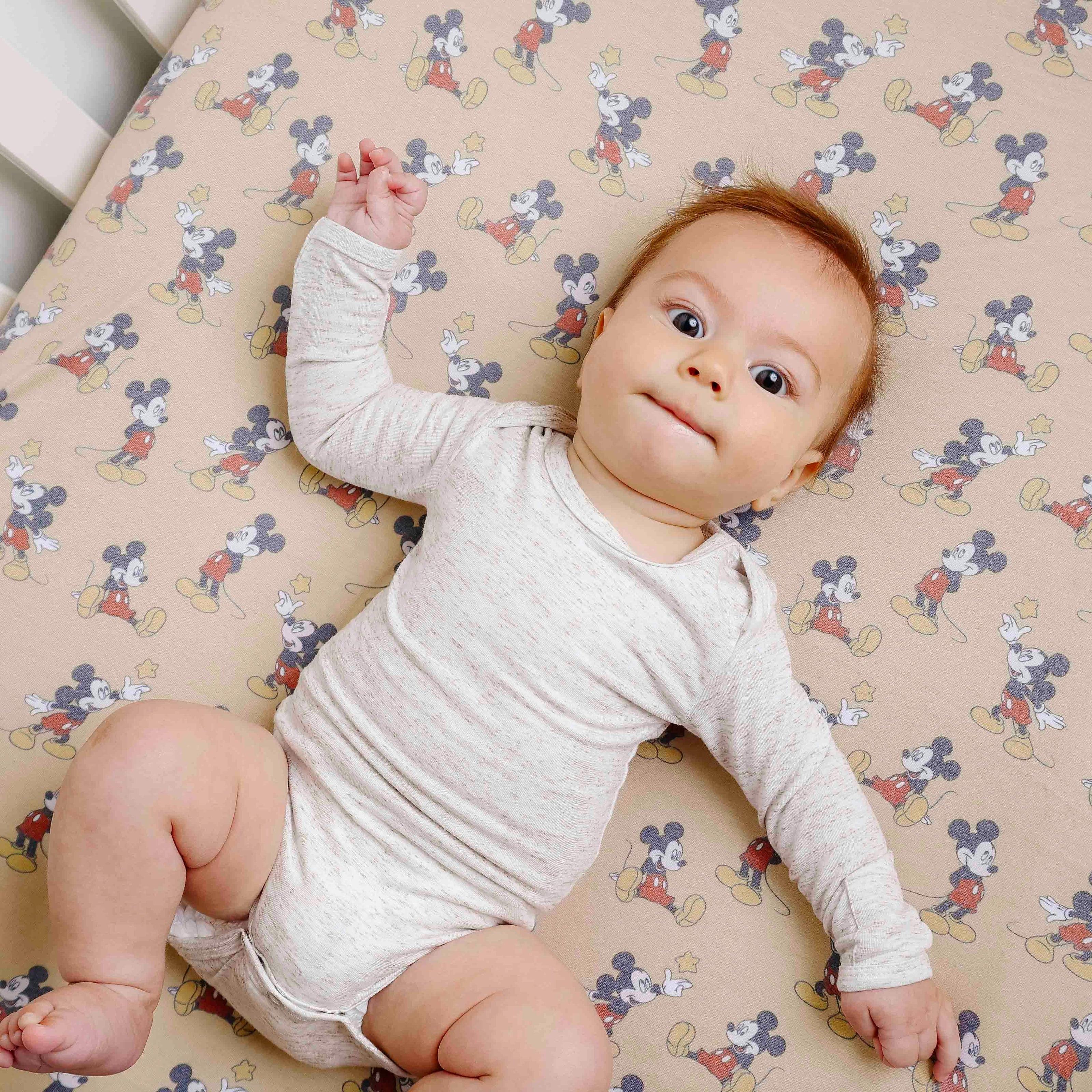 Premium Knit Fitted Crib Sheet - Mickey Mouse