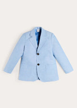 Plain Patch Pocket Blazer in Sky Blue (4- 10yrs)