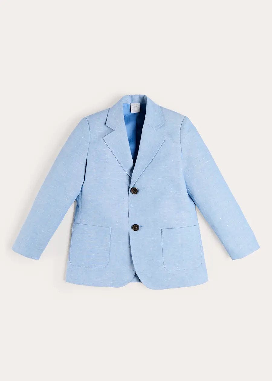 Plain Patch Pocket Blazer in Sky Blue (4- 10yrs)