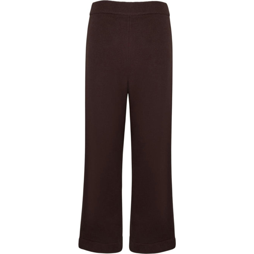 women's brown wide leg knit pant