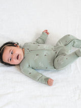 Peyton Zipper Sleeper - Holly Bow