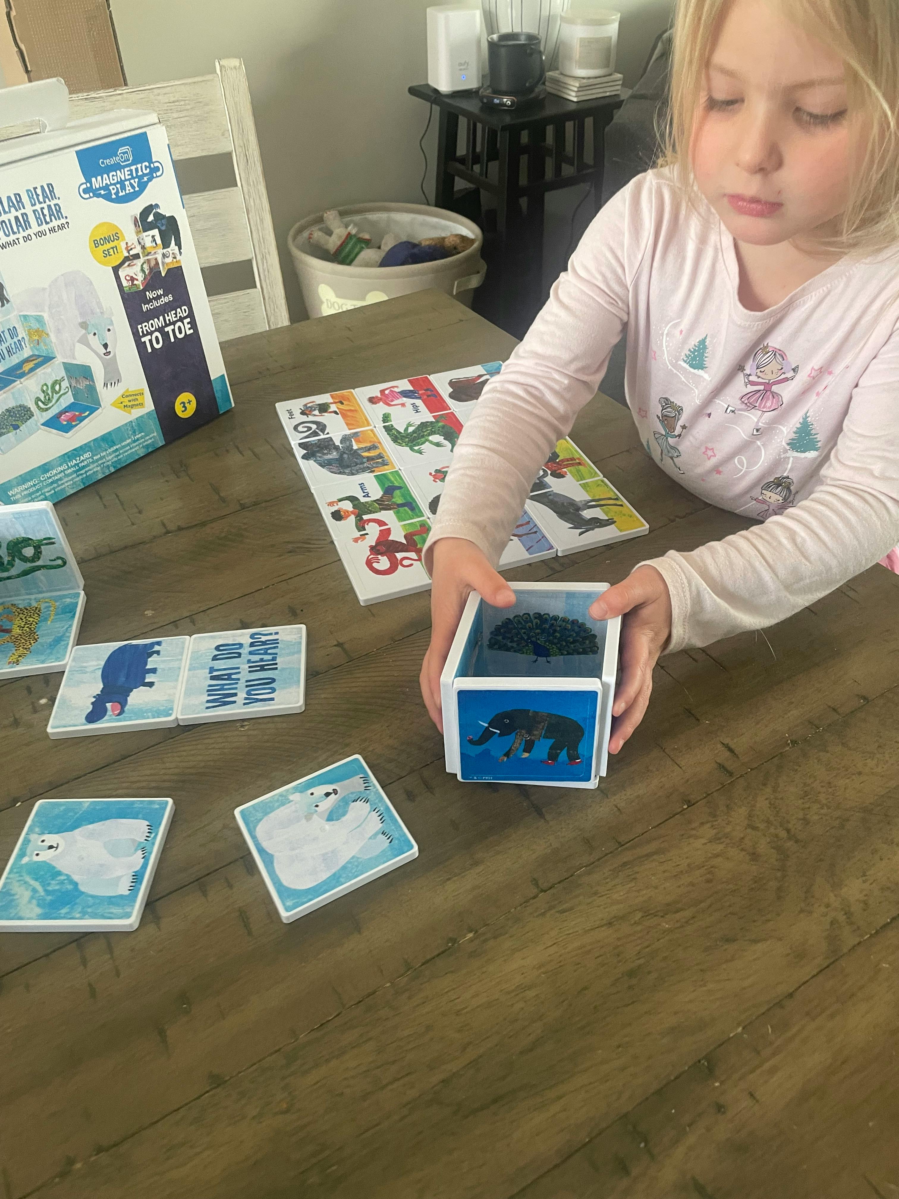 Eric Carle Polar Bear & Head to Toe Magnetic Tiles Combo Set