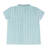 boys tamarin stripe french terry button up