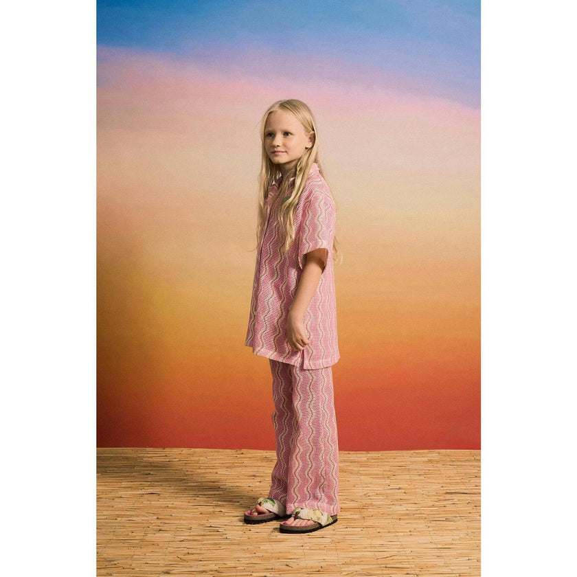 WAVY KNIT PANTS PINK