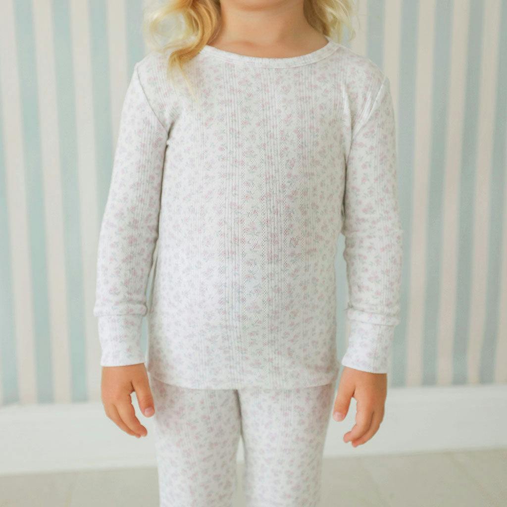 Andina Cream Pointelle Pajama Set