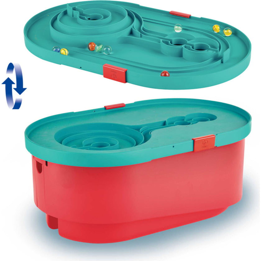 Quadrilla Stack Track Bucket Wooden Marble Run Construction