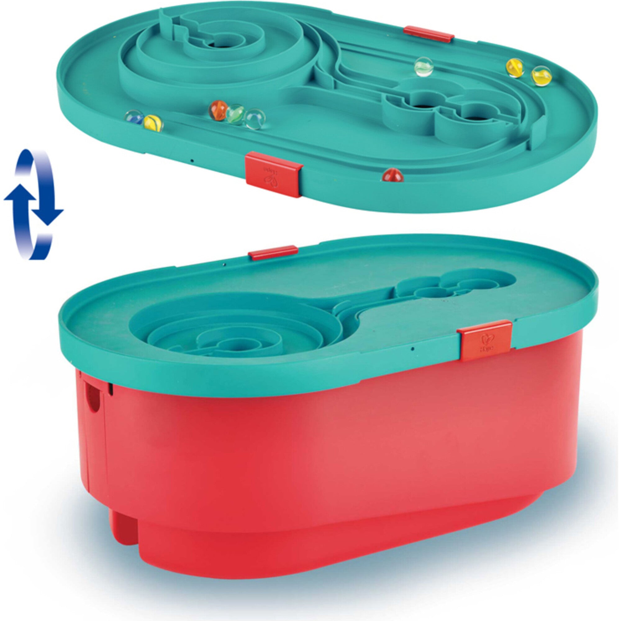 Quadrilla Stack Track Bucket Wooden Marble Run Construction
