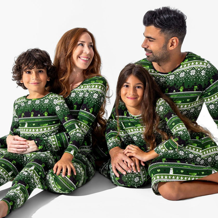 Minecraft: Creeper Holiday Bamboo Men's Pajama Set