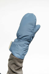 Lined Baby Mittens Blue-Grey