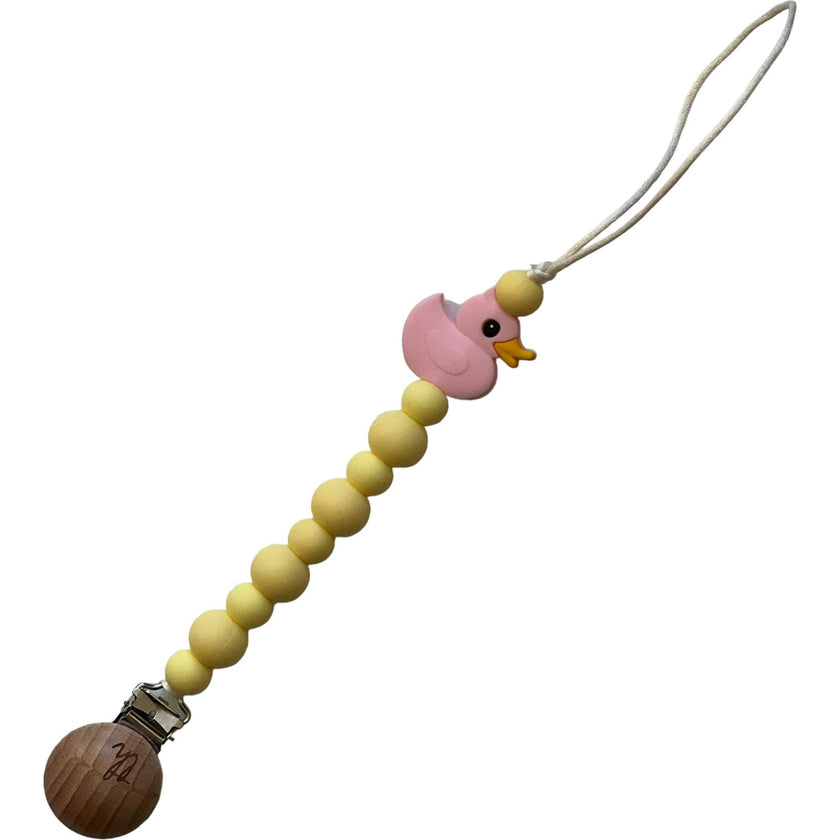Ducky Pacifier And Toy Clip