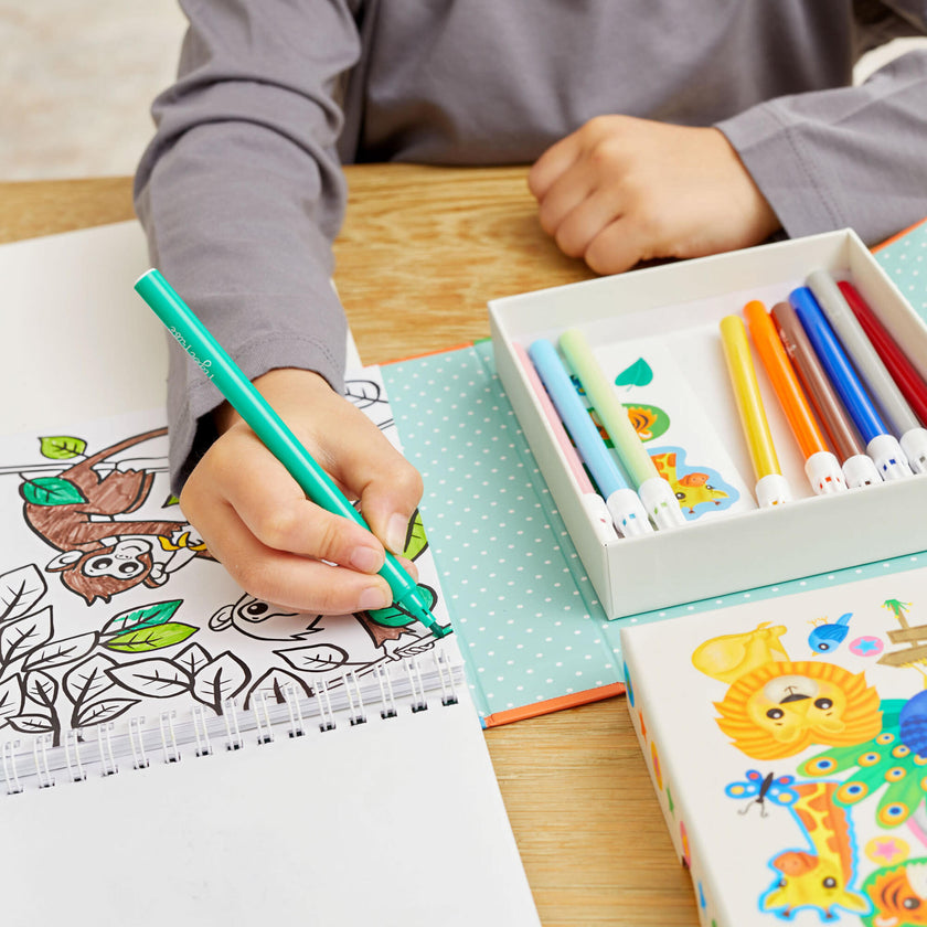 Tribe: Coloring Set - Zoo - Activity Set w/ Stickers