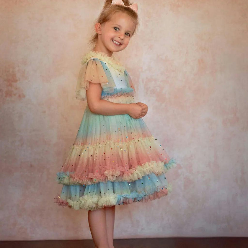 Pastel Stardust Layered Party Dress