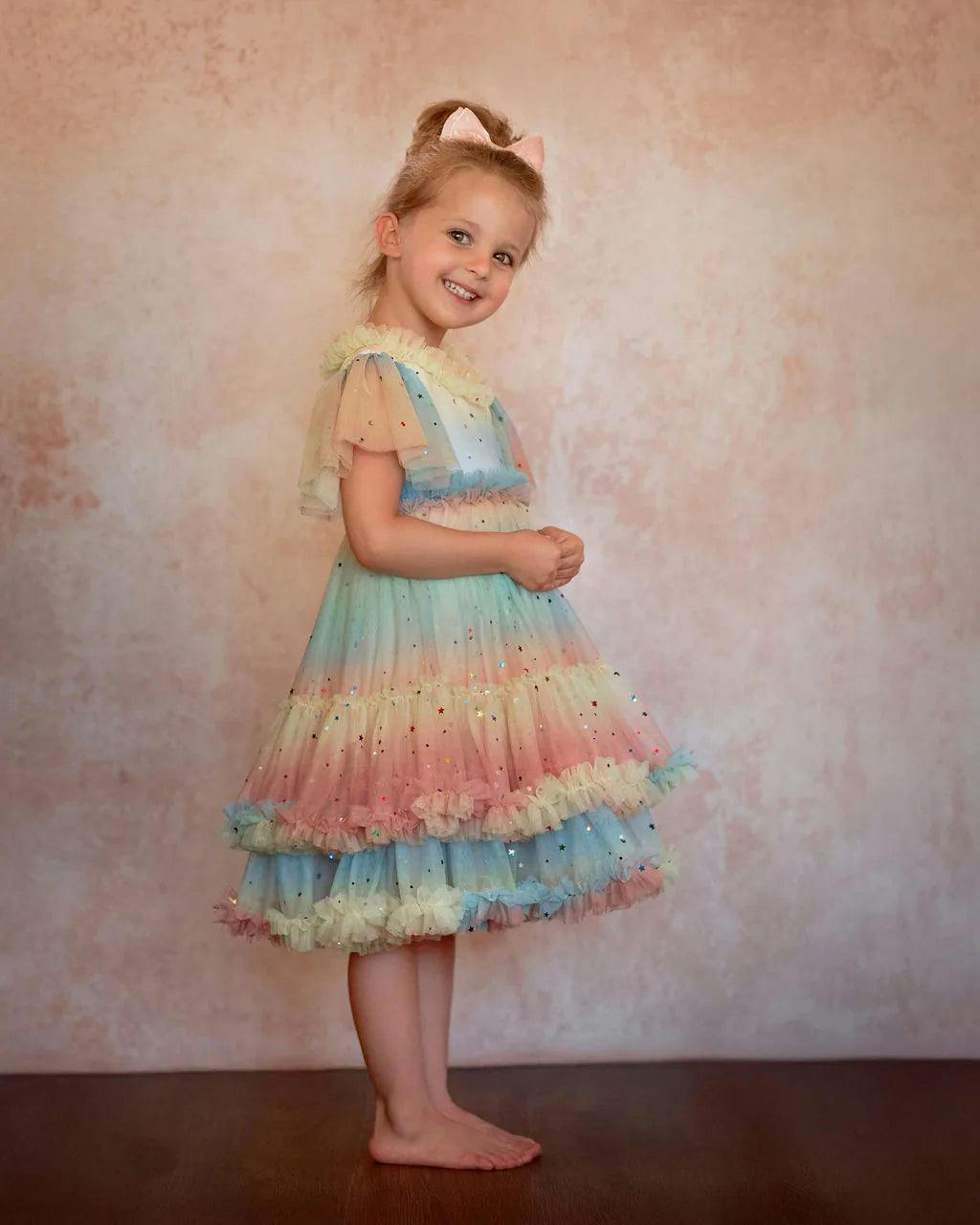 Pastel Stardust Layered Party Dress