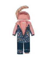 Kids One Piece Discover Snowsuit Blue and Pink Unicorn Print