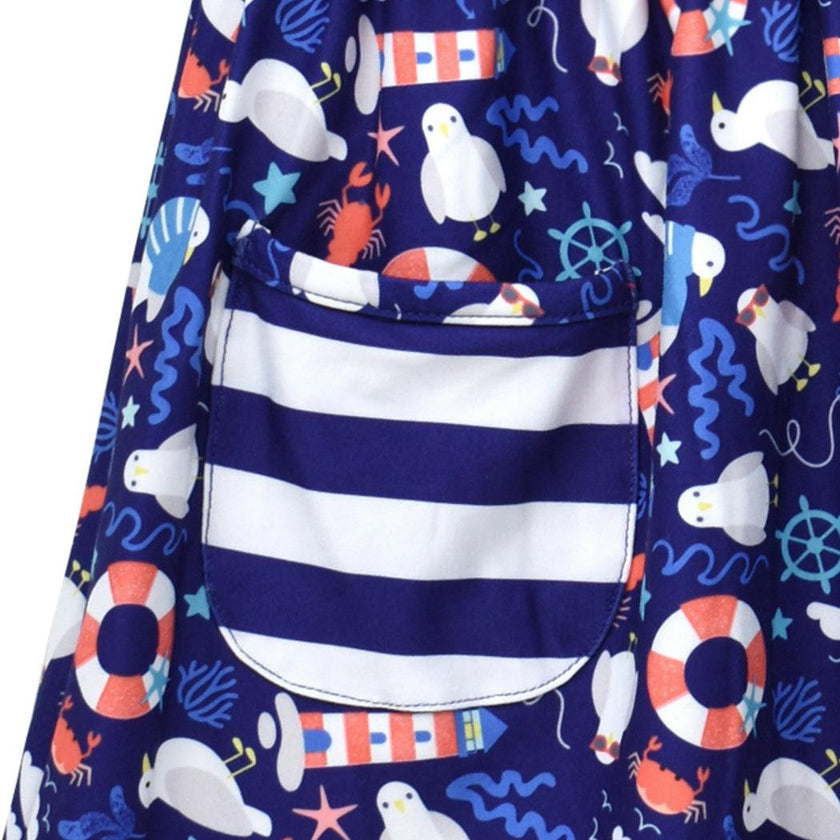 UPF 50+ Dahlia Sleeveless Tee Dress w/ Pockets