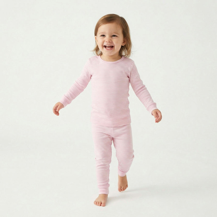 Ballet Stripe Bamboo Toddler Pajama Set