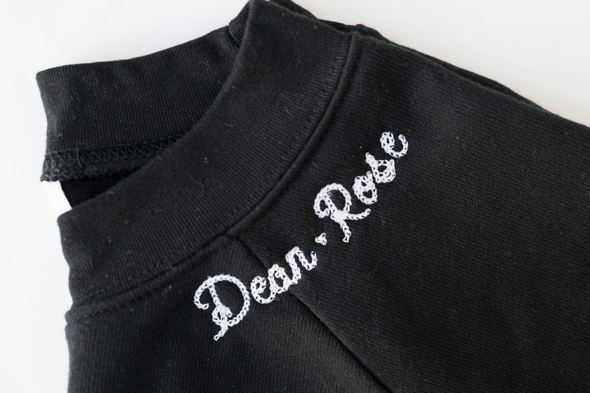Custom Embroidered Women's Sweatshirt with Neckline Embroidery