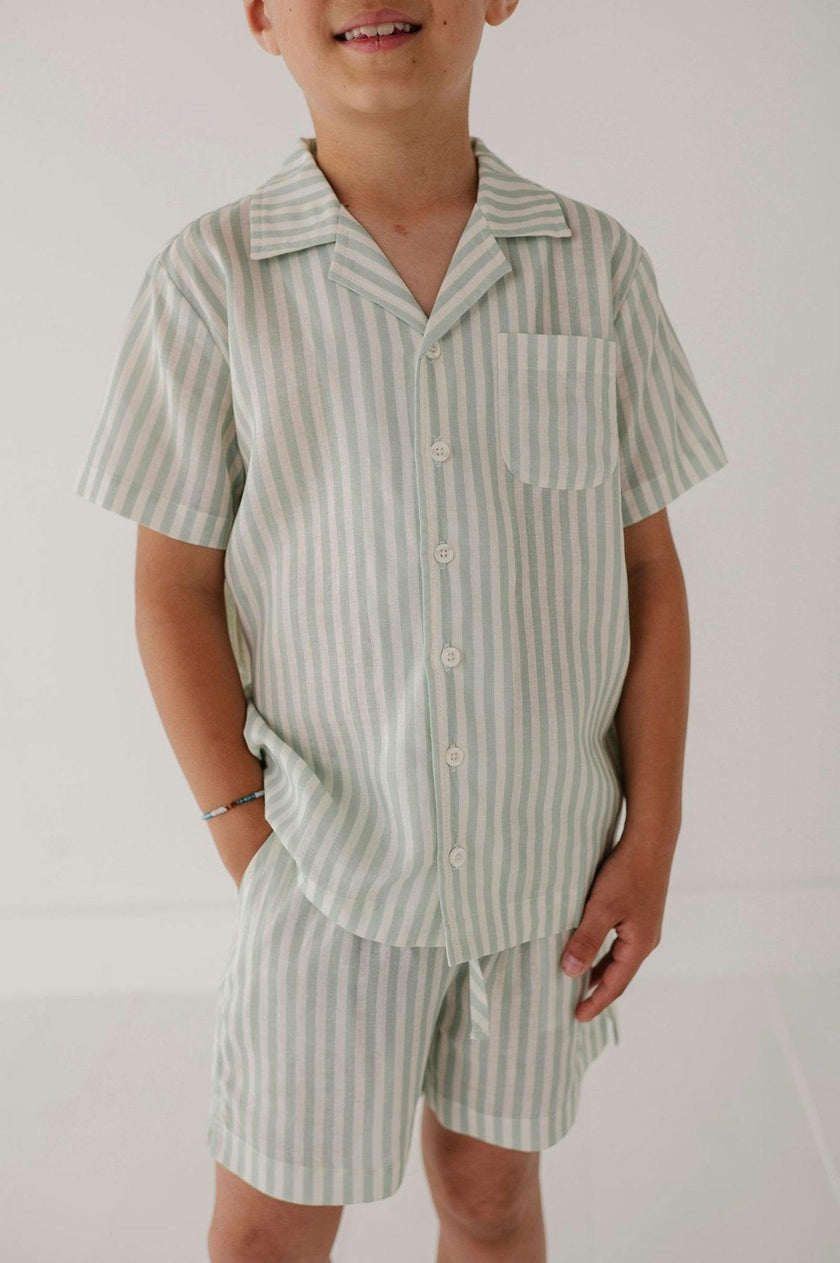 Boy's Drawstring Linen Shorts