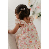 Girl's Drop-Waist Peplum Dress