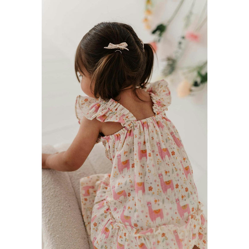Girl's Drop-Waist Peplum Dress