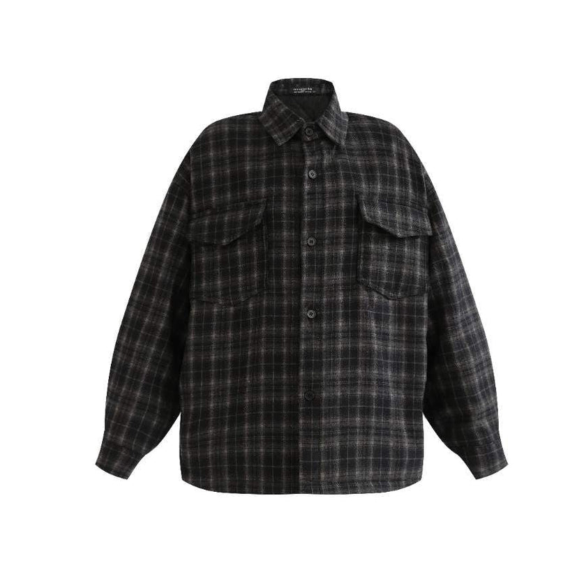 Black Plaid Flannel Shirt