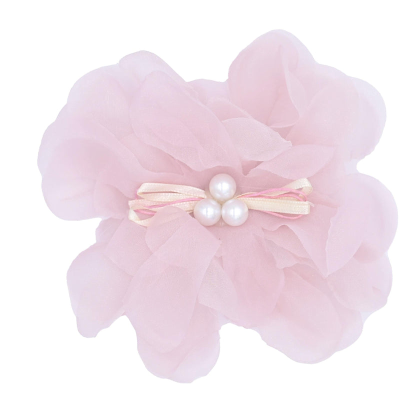Pearl Ribbon Flower Hairclip