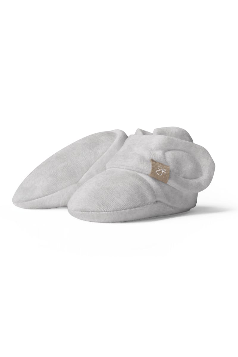 PREEMIE STAY ON BOOTS | STORM GRAY — Bamboo Organic Cotton Blend, NICU Approved Preemie Size