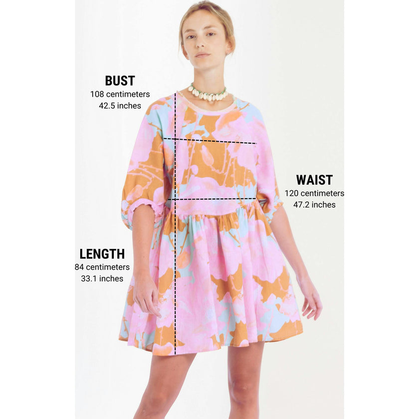 Alcala Linen Dress - Aquarela