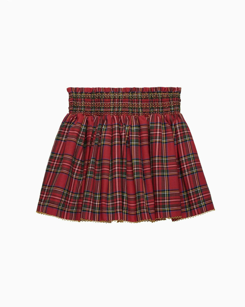 Isla Plaid Smocked Skirt