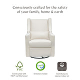 Kiwi Recliner and Swivel Glider in Performance Cream Eco-Weave
