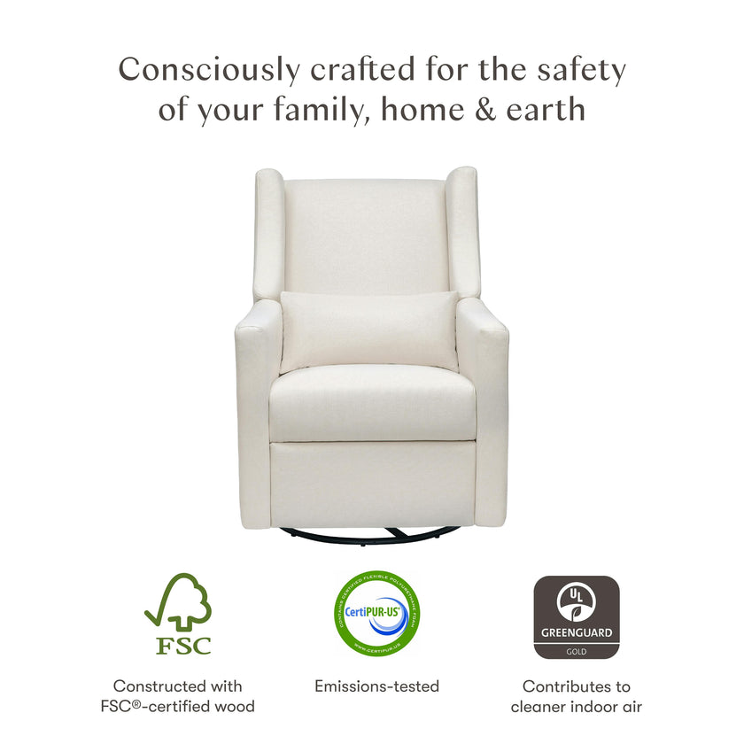 Kiwi Recliner and Swivel Glider in Performance Cream Eco-Weave