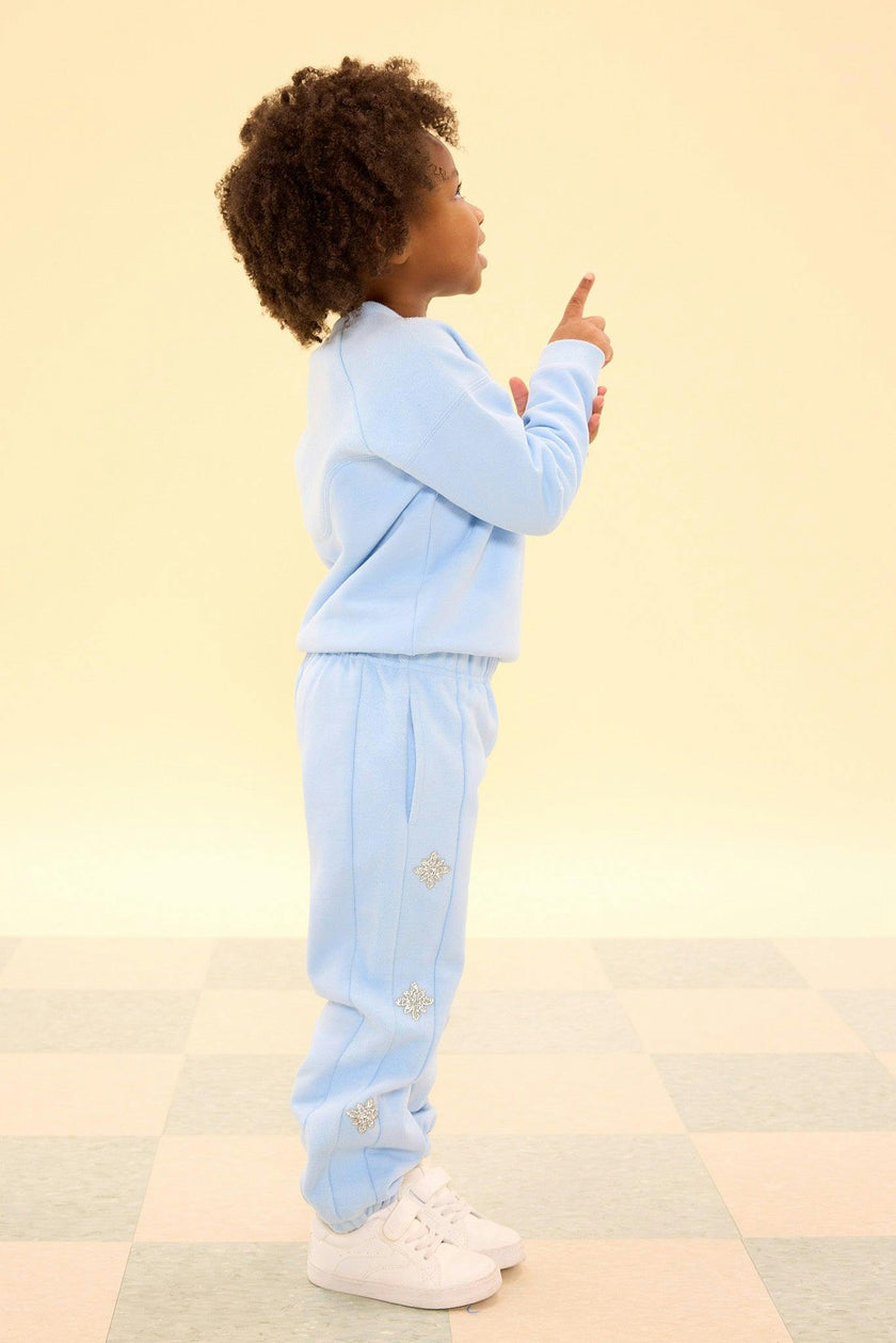 Mini Casey Crewneck Sweatshirt in Light Blue