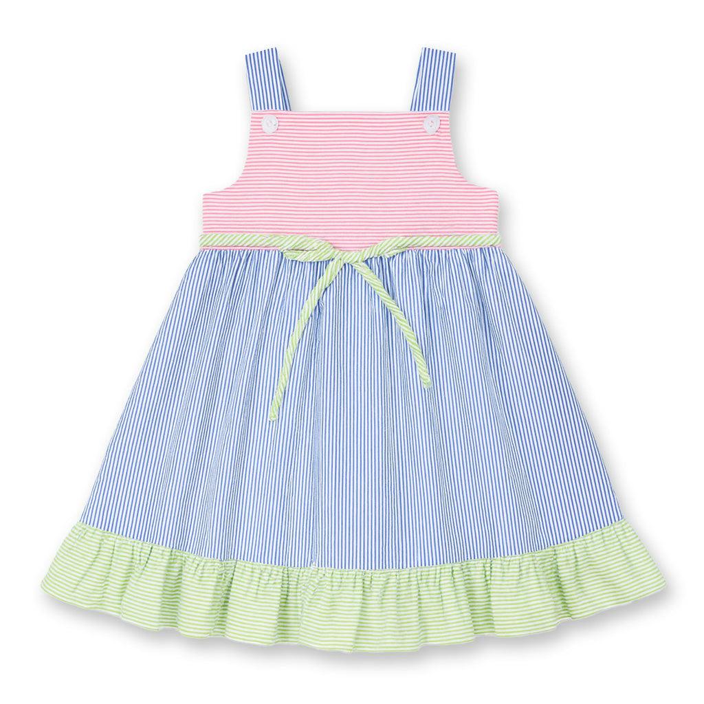 Seersucker Dress With Flower