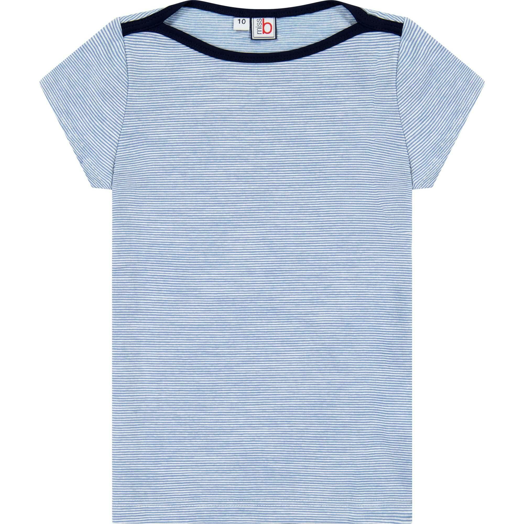 Nina Cap Sleeve Bateau Tee, Stripes