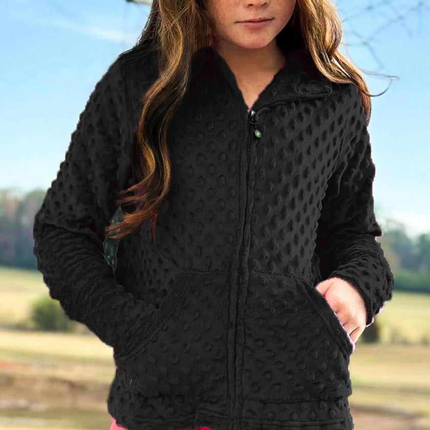 Minky Bubble Zip Hoodie