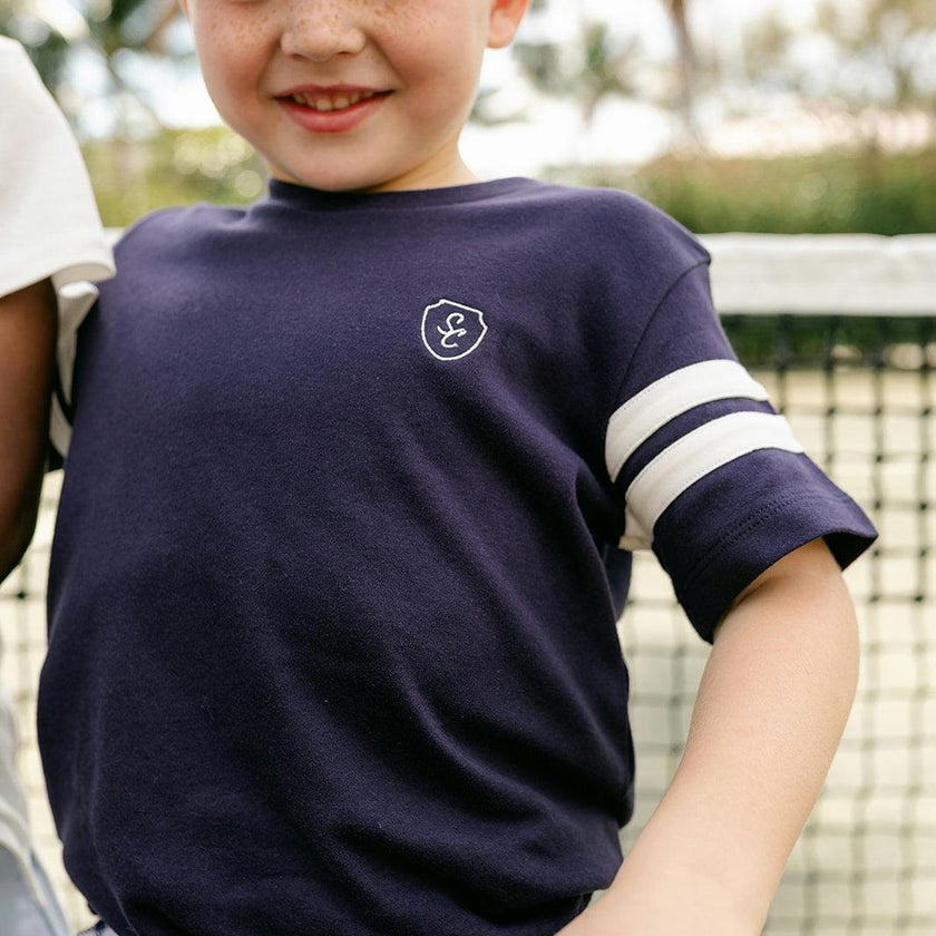 Lucas Tee - Navy w/Off White