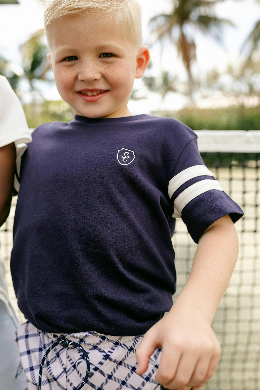Lucas Tee - Navy w/Off White