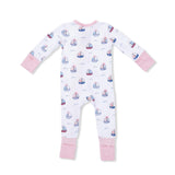 Bubbly Sailboats Pink - Convertible Romper